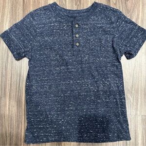 5T Navy Heathered Short-sleeved T-shirt